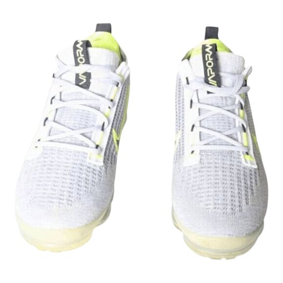 NIKE Air VaporMax 2021 Flyknit 'Wolf Grey Volt' Running Shoes Size 5.5Y/W7 - Picture 4 of 16